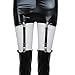 S&E Women's Elastic Stocking Clip Garter Strap Stay Adjustable Suspender Accessories (2 pairs, Black)