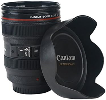 Camera Lens Coffee Water Mug Cup Black Boxed Camera Len Look Mug.