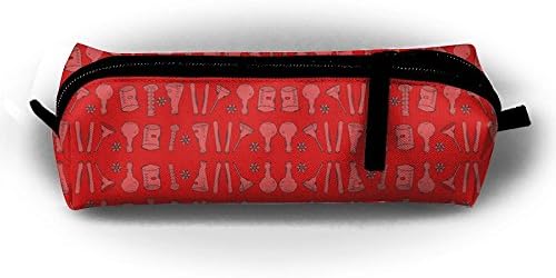 Pencil Case Canvas Elegant Cute Red Chemistry Lab Small Pen Case Stationery Pouch Bag Case Cosmetic Bags