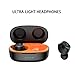 Bluetooth Headphones, Wireless Earbuds 5.0 Strong Bass Hi-Fi Stereo Headset 20H Game Time with Charging Case Built-in Microphone,Three Size Ear Tips, Suitable for Sports Running(Black)