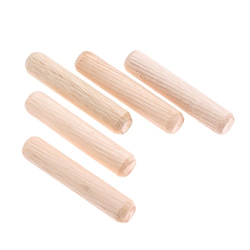 50pcs Woodworking Hardwood Round Dowel Pins Wooden Craft Rods Furniture Fitting Tools 10x50mm(DxL)/0.39"x2.00"