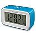 Chelvee Alarm Clock, Recording Digital Smart Alarm Clock, Time/Date/Temperature Display, Snooze Function, Battery Operated (Blue)