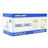 Shabbat Candles - White Taper Candles - Shabbos Candles by Israel Candle