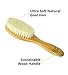 Baby Hair Brush and Baby Comb Set for Newborn, Boy and Girl - Wooden Baby Brush w/Soft Goat Bristles for Cradle Cap - Infant, Toddler Hair Brush, Baby Grooming kit, Soft Hair Brush by Stone & Clark