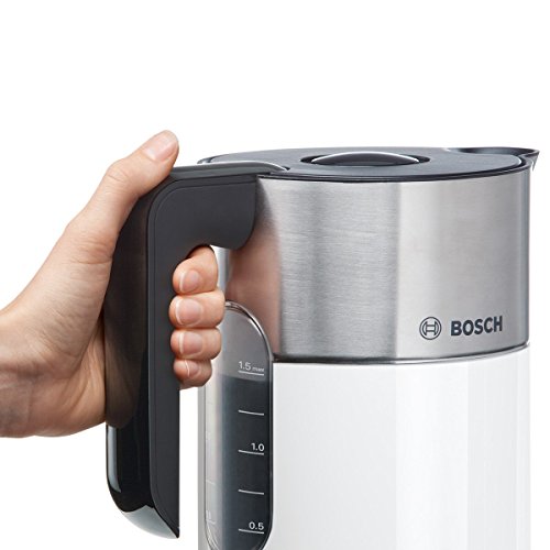 Bosch kabelloser Wasserkocher TWK8611P, Abschaltautomatik, Ãberhitzungsschutz, Temperaturwahl, Warmhaltefunktion, 1,5 L, 2400 W, weià – Bild 6