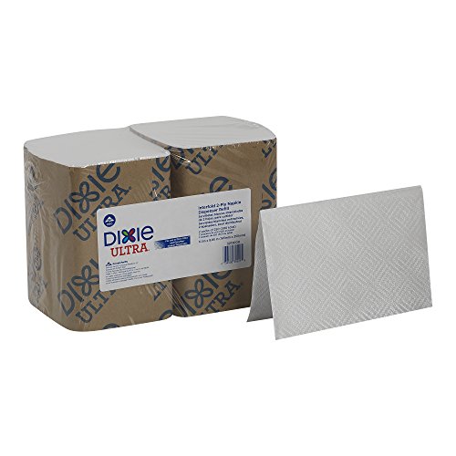 Dixie Ultra Interfold 2-Ply Napkin Dispenser Refill by GP PRO (Georgia-Pacific), White, 3213000, 250 Napkins Per Pack, 12 Packs Per Case