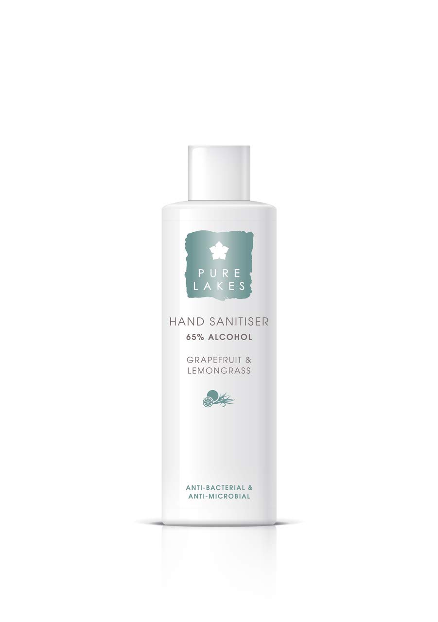 Pure Lakes Grapefruit & Lemongrass Hand Sanitiser | Anti-Bacterial & Anti-Microbial | Organic Hand Sanitiser 65% Alcohol with Grapefruit & Lemongrass Essential Oils (100ml) โ image 1