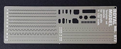 Royal Model 1:32 aircraft model Scribing Templates Set Stencils Photoetched #672