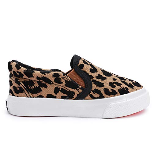 Aiminila-Boys-Girls-Canvas-Sneakers-Casual-Leopard-Print-Slip-on-Loafer-Shoes-FlatsToddlerLittle-Kid