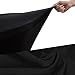 JISEN Cocktail Spandex Fitted Stretchable Elastic Square Corners Tablecloth 32x43 Inch A-Black