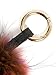 LITHER Large Genuine Raccoon Fur Pom Pom Keychain Bag Charm Fluffy Fur Ball