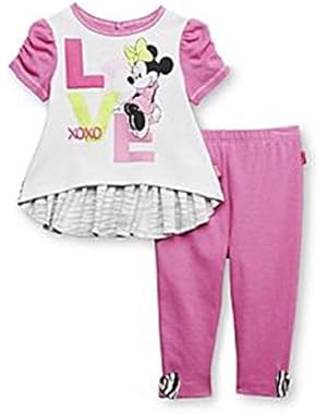 Baby Newborn Girl's Peplum Top & Leggings - Minnie Mouse 