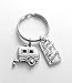 Camper Trailer RV Mini Camper Camping Find Joy in the Journey Charm Keychain Gift