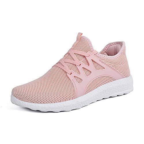 MARSVOVO Girls Shoes Kids' Running Sneakers Outdoor Gym Walking Tennis Shoes Pink