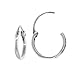 Sterling Silver Small Endless Hoop Earrings for Cartilage Nose and Lips 3/8 inch 8mm