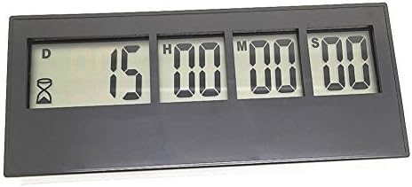 Searon 999 Days Large Digital Countdown Timer Event Reminder Weekly LCD Black Big Laboratory Lab Cooking Kitchen Timer Watering by SEARON