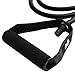 REEHUT Single Resistance Band Exercise Tube with Handle, Door Anchor and Manual, for Resistance Training, Physical Therapy, Home Workouts, Fitness, Pilates, Boxing Strength Training - Black