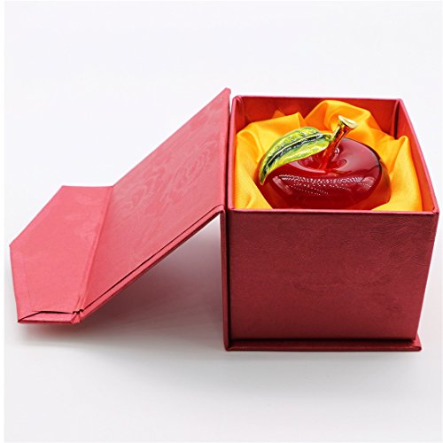 Waltz&F Crystal Apple Paperweight Craft Decoration (red) - Thumbnail 3