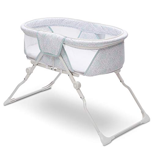 Delta Children EZ Fold Ultra Compact Travel Bedside Folding Portable Crib with