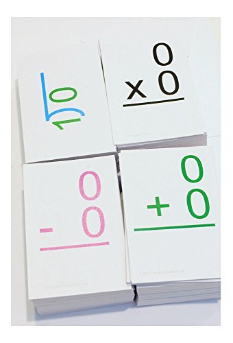 ALL POSSIBLE 0-12 Addition Subtraction Multiplication Division Math Flash Cards! best buy