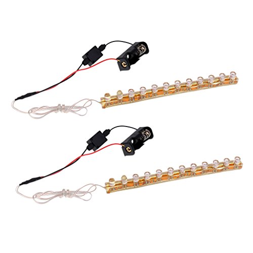 MonkeyJack Set of 2 LED Light Bar for Roller Inline & Roller Skates, Switch Control, Choice of LED Colors - Colorful, 12cm