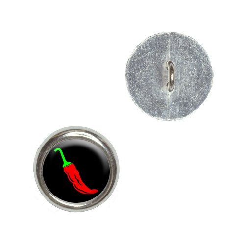Chili Pepper - Southwestern Metal Craft Sewing Novelty Buttons - Set of 4