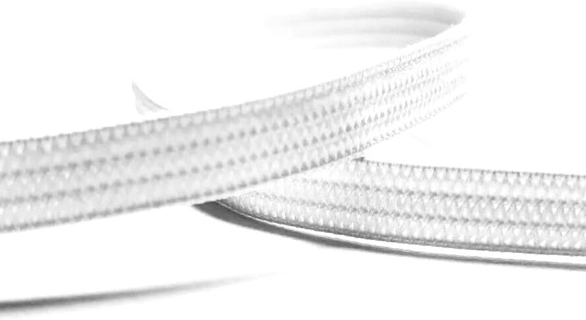 1/4 inch Elastic for Sewing 25 Yards, Elastic Bands for Sewing 6mm, Roll White Braided Elastic 1/4 inch for Art