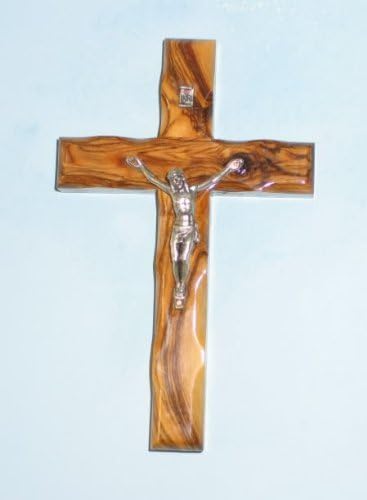 Odeh Wood Wall Cross Crucifix Olive Wood Bethlehem Holy Land Jerusalem 5"
