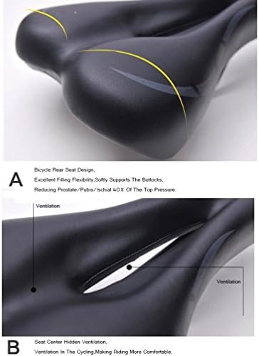 HeeBin Comfortable Suspenssion Leather Bike Seat ,For Mountain Bike, Road Bicycle, Touring and Indoor Cycling