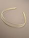 Gold Double Row Wire Alice Hair Band Headband Tiara Wedding Bridal