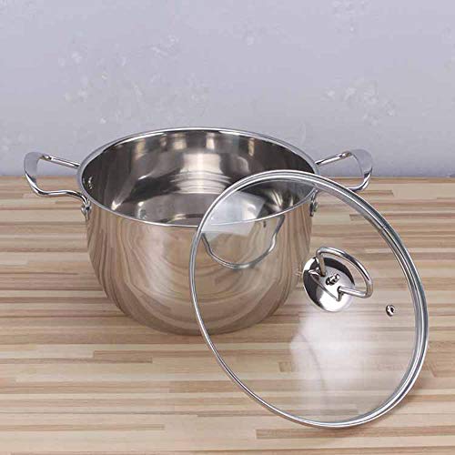 image for QWER Stainless Steel Soup Pot 22cm Kitchenware Hot Pot for Gas Stoves,