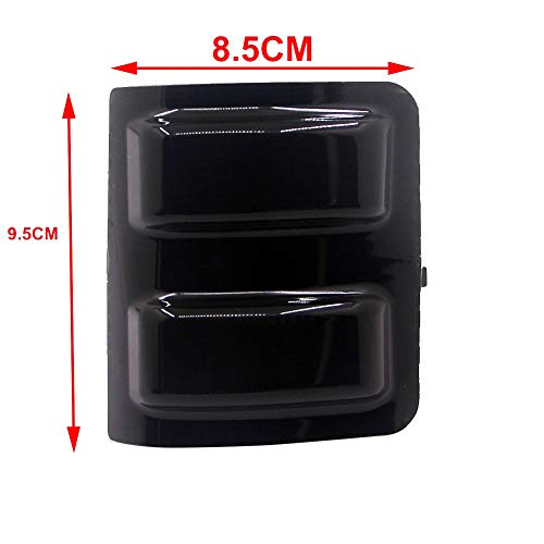 Smoke Side Mirror Marker Lights Lens Compatible with 2008-2016 Ford F250 F350 F450 Super Duty Turn Signal Aftermarket Replacement - Thumbnail 3