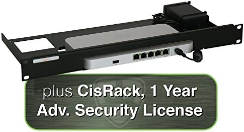 Cisco Meraki MX64 Small Branch Security Appliance Bundle - Includes 1 Year Advanced Security License and CisRack