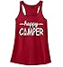 Comical Shirt Ladies Happy Camper Cute Hiking Camping Trip Graphic Tee Racerback