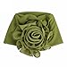 Womens Great Hats,Women Ladies Retro Big Flowers Hat Turban Brim Hat Cap Pile (Army Green, Large)