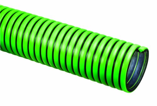 TigerflexTG Series EPDM Tiger Green Suction Hose with Polyethylene Helix, 50 PSI Max Pressure, 2 inches ID, 100 feet Length