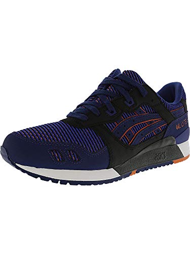ASICS Mens Gel-Lyte III Running Sneaker Shoes, Blue Print/Orange, US 8