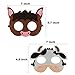 10 Pack Farm Animal Party Masks Barnyard Animal Felt Masks for Petting Zoo Farmhouse Theme Birthday Party Favors Kids Costumes Dress-Up Party Supplies