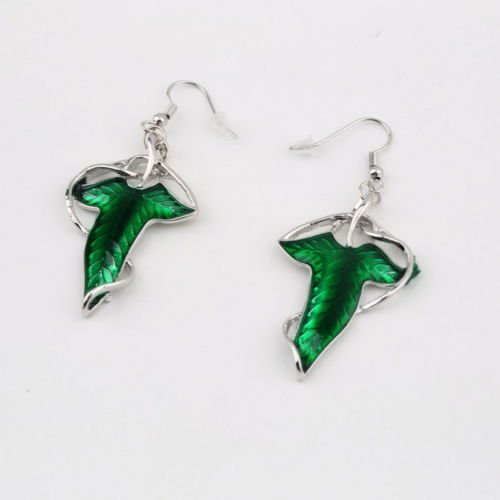 Yoshop(TM) Lord of The Rings Green Leaf Elven Pin Brooch Pendant Earrings