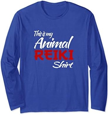 Unisex Animal Reiki Long Sleeve T-Shirt XL: Royal Blue