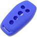 Blue Silicon Key Fob Keyless Entry Remote Skin Cover Protector Fits: Ford Mustang w/remote Start 2015