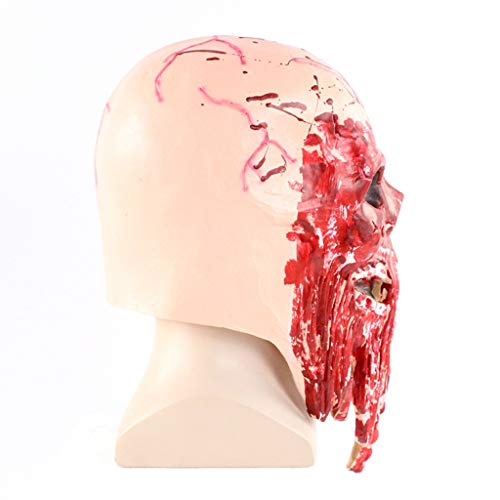 Walking Dead Full Head Mask, Scary Latex Mask, Novelty Zombie Costume Party Rubber Latex Mask for Halloween