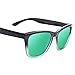 ELITERA Women Sunglasses Famous Lady Designer Gradient Colors Polarized Glasses UV400 E0717 (Black&Green, 53)