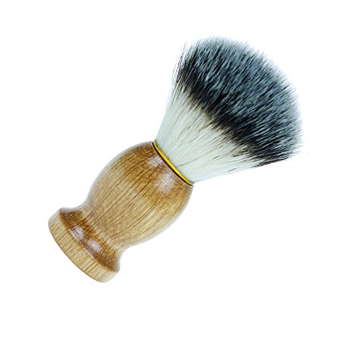 Dachshaar Rasierpinsel,JUSTIME Badger Shaving Brush Dachshaar Männer Rasierpinsel Holzfarbe Rasierpinsel,100% Dachshaar für die perfekte Rasur