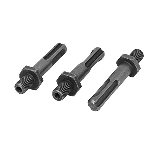 uxcell 9mm Thread Dia SDS Plus Shank Electric Drill Chuck Adapters Connectors Gray 3pcs