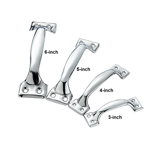 DayCount Pack of 20 Silver Tone Stainless Steel Pull Handles Grips Grab Handle Silver Utility Pull for Windows Doors (6-inch)