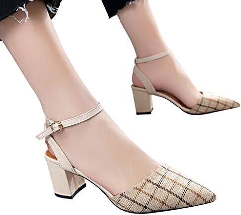Memela Women's Pump Ideal Low Heel Dress Pump Shoes Work High Heels Ladies Dress Shoes