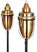 H Potter Copper Torches Rustic Patio Outdoor Garden Torch Set of Two