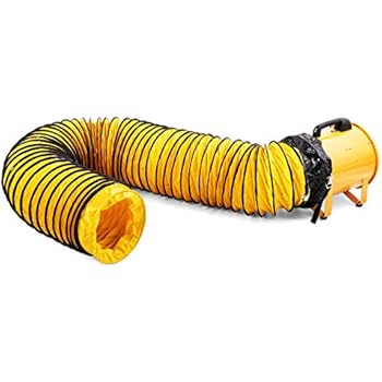 MOUNTO Combo Heavy Duty Cylinder Fan with 25-Foot Vinyl Hose (8inch)