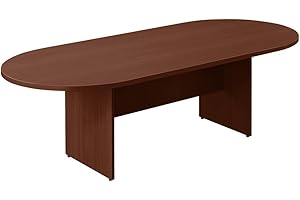 NBF SIGNATURE SERIES NBF Six Seat Conference Tables - 6' L Laminate Conference Room Tables - Durable Office Meeting Table - Training Tables for Brainstorming Collaboration Sessions (36" D x 71" W x 29.5" H, Mahogany)